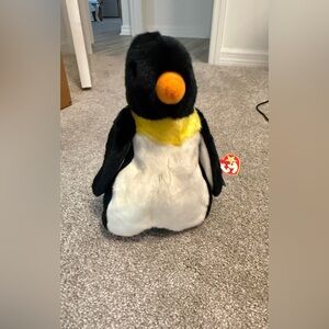 TY beanie baby Penguin Plush Toy with Orange Beak